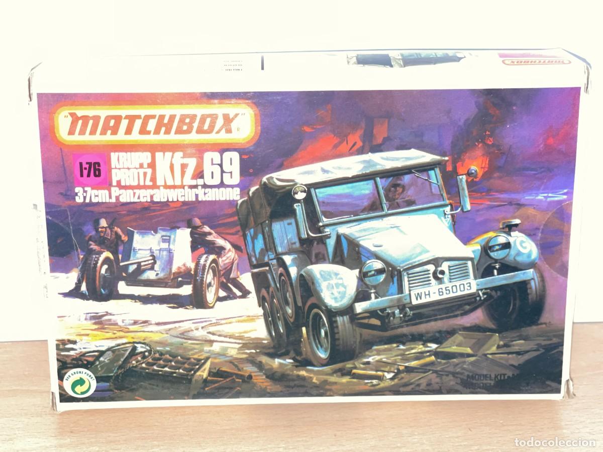 Maquetas: Matchbox model kit Krupp Protz Kfz.69 Ref. 40088 caja maqueta 1/76 3-7cm. Panzerabwehrkanone WWII