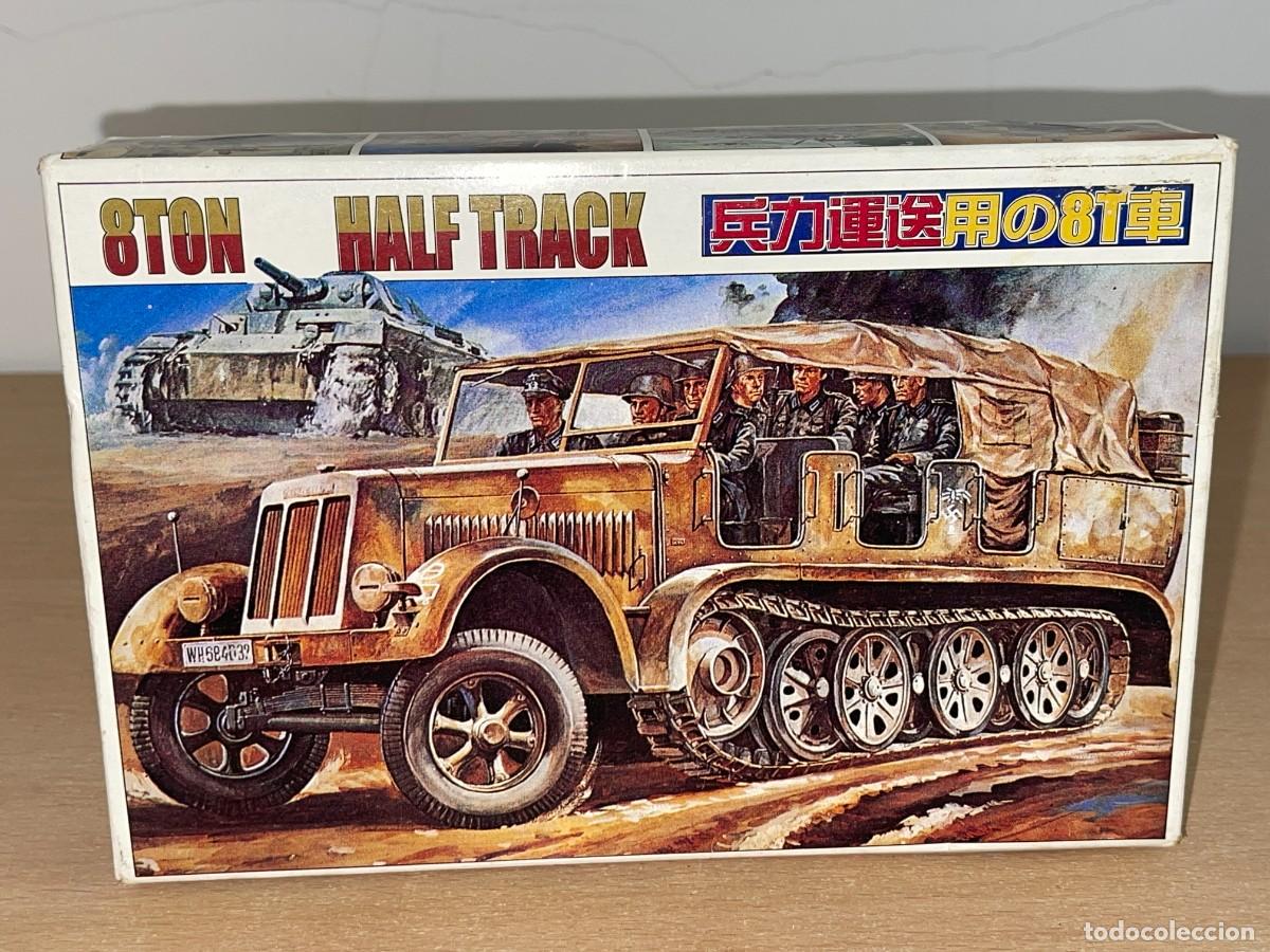 Maquetas: Science Treasury model kit 8TON Half Track Ref. 500 caja maqueta 1/72 German Army 1:72 WWII Hasegawa