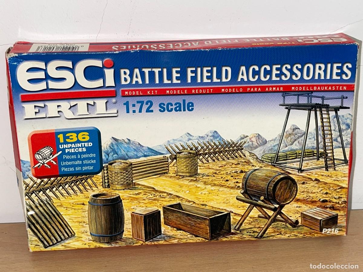 Maquetas: Esci Ertl Model kit Battle Field Accessories Ref. P216 1:72 caja accesorios campo batalla 1/72 scale