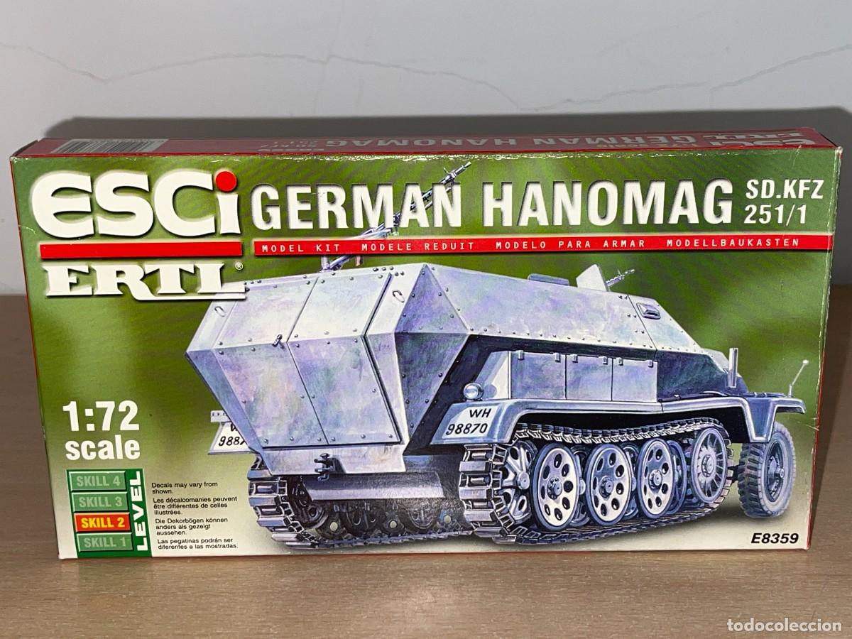 Maquetas: Esci Ertl Model kit German Hanomag SD.KFZ 251/1 Ref. E8359 1:72 Veh&iacute;culo Semi-oruga Alem&aacute;n WWII 1/72