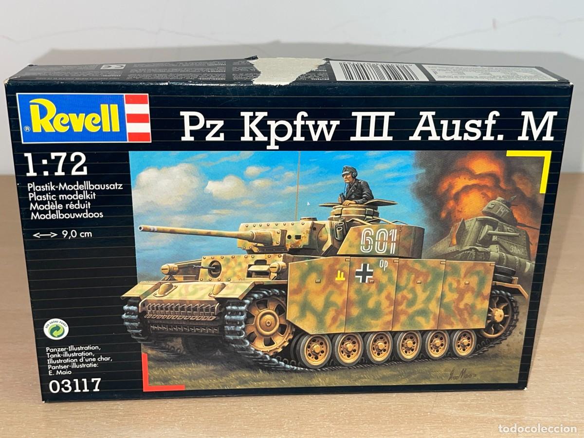 Maquetas: Revell Model kit Pz Kpfw III Ausf. M German Tank Rf 03117 1:72 Tanque Ej&eacute;rcito Alem&aacute;n 2&ordf;GM WWII 1/72