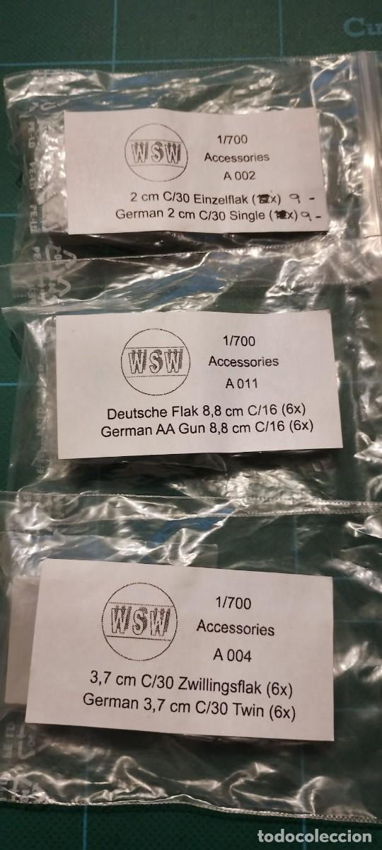 Maquetas: WSW Accessories: Ref. A002, A004 y A 011 - German Gun - 1/700