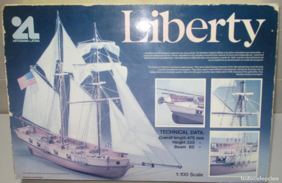 Maquetas: KIT DE MADERA, LIBERTY, BARCO, MODELISMO NAVAL esc. 1:100 ARTESANIA LATINA 1988