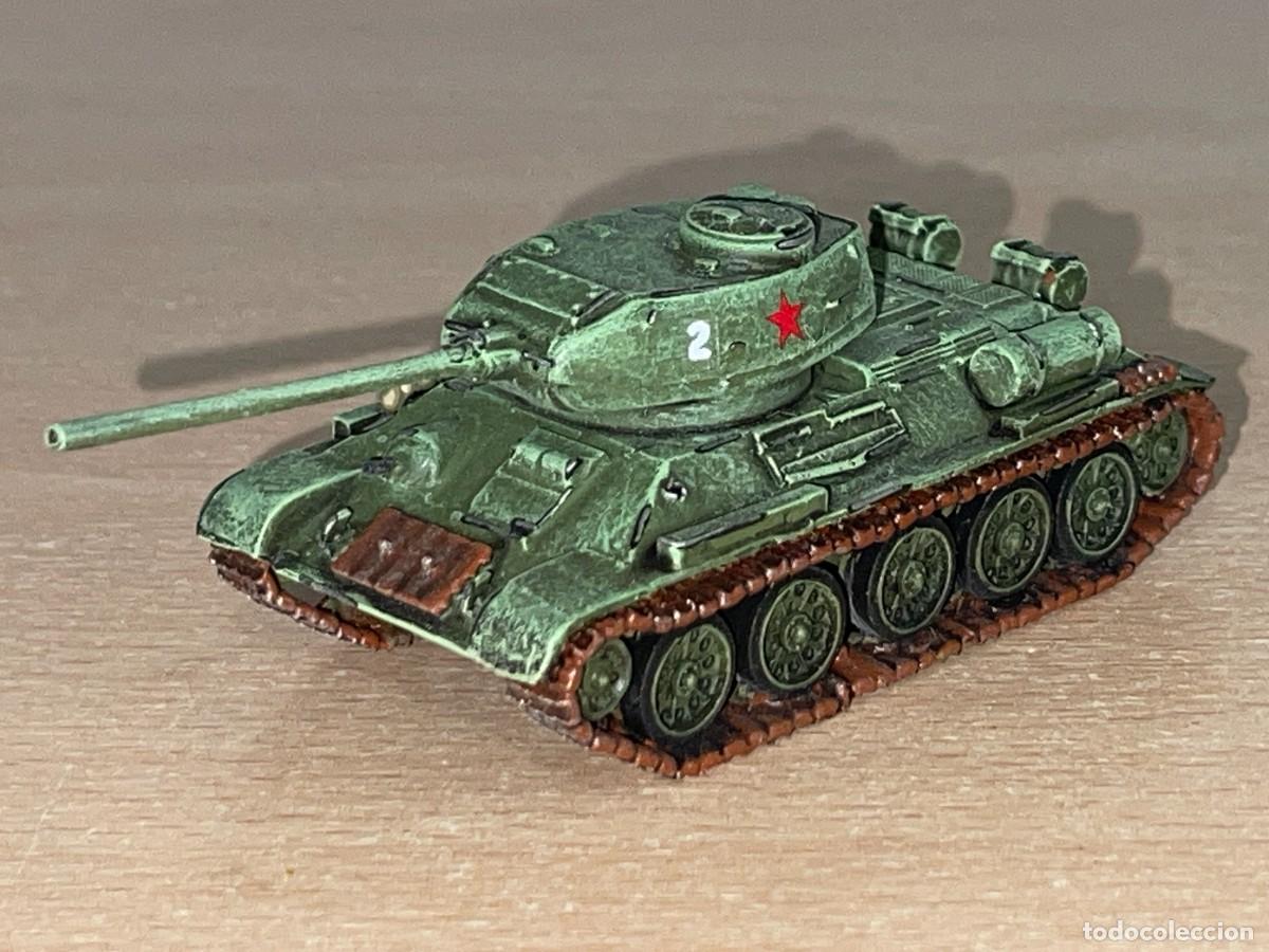 Maquetas: 54- Tanque medio Sovi&eacute;tico T34/85 WWII artesanal de metal fundido 2&ordf;GM Russian Army muy RARO!!