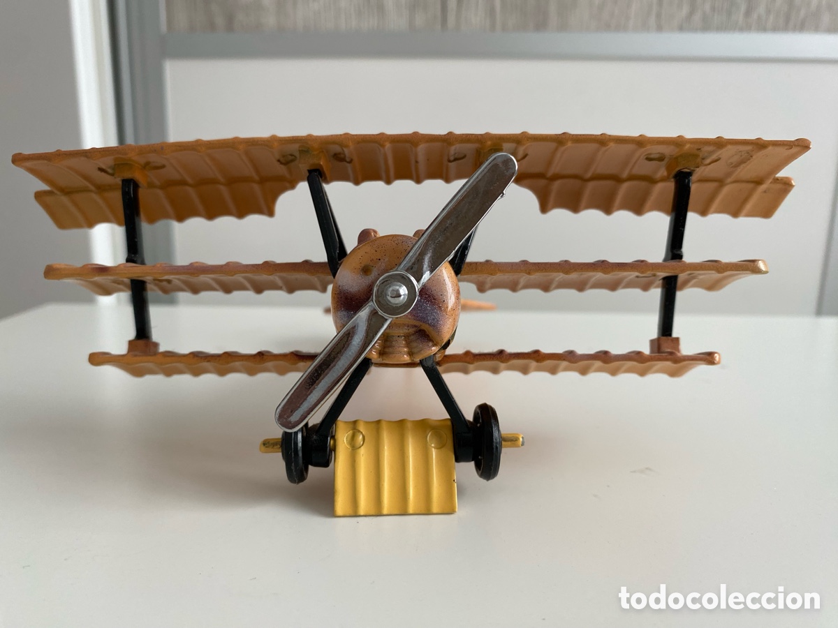 Maquetas: Miniatura Met&aacute;lica Fokker Dr.I Triplano. Aviaci&oacute;n I Guerra Mundial. 15x17 cm.