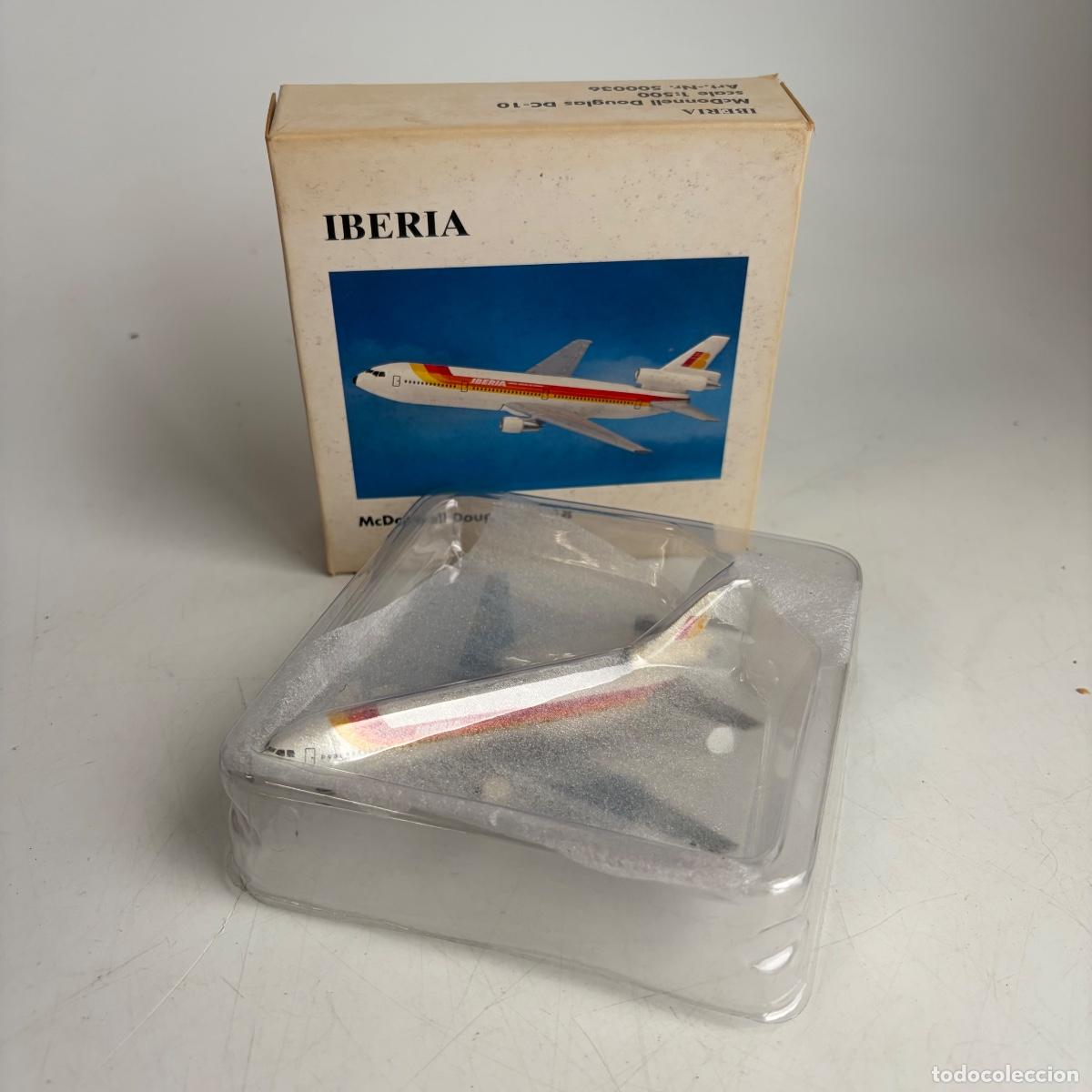 Maquetas: Avion Iberia McDonnell Douglas Dc-10 escala 1:500 ref. 500036 Herpa Wings