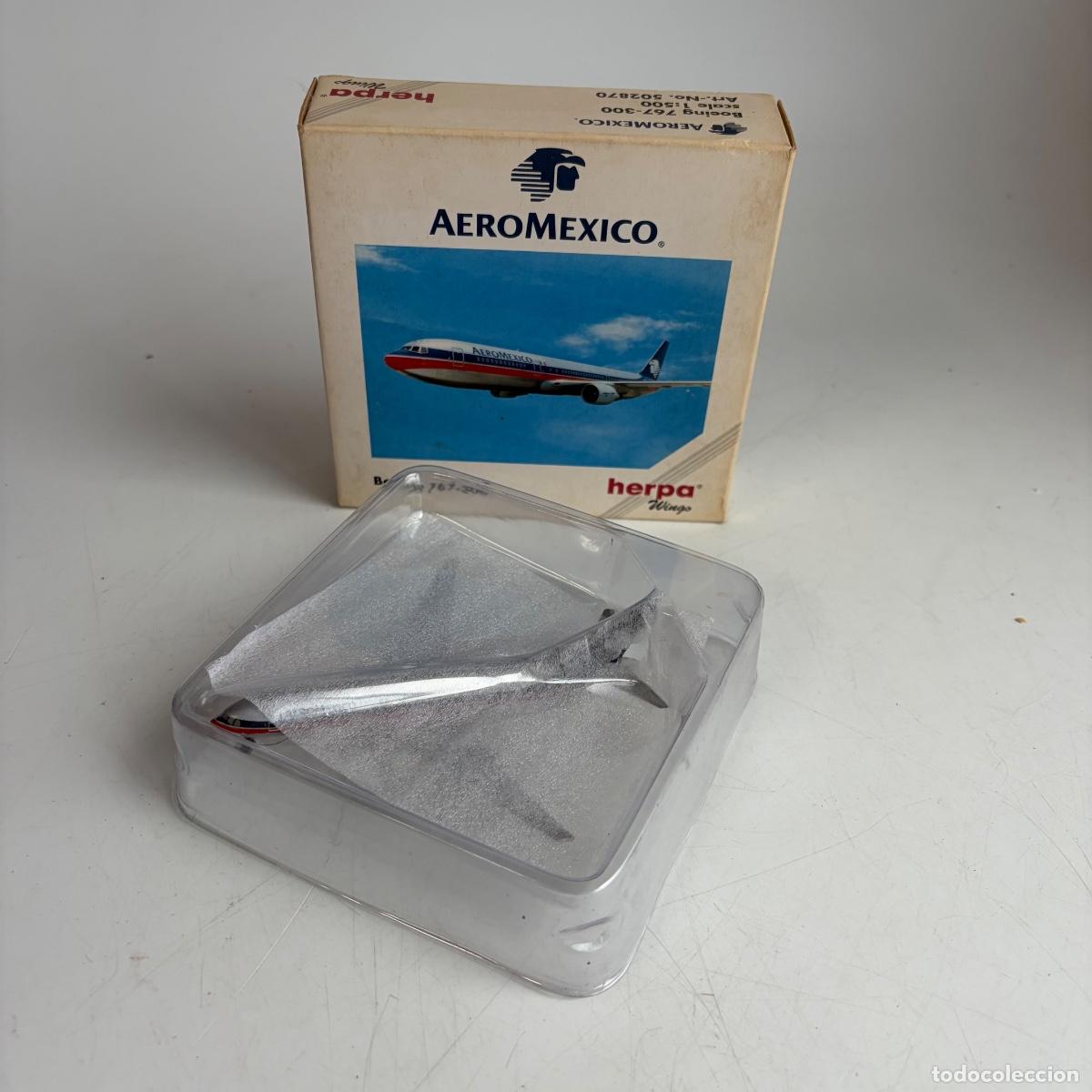 Maquetas: Avion Boeing 767 - 300 Aeromexico escala 1:500 ref. 502870 aero mexico Herpa Wings