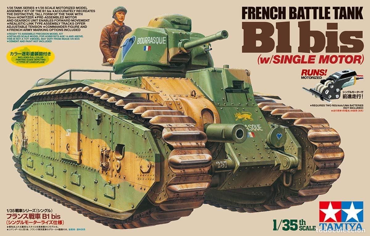 Maquetas: TAMIYA - French Battle Tank B1 bis w/Single Motor LEER DESCRIPCION 1/35 30058