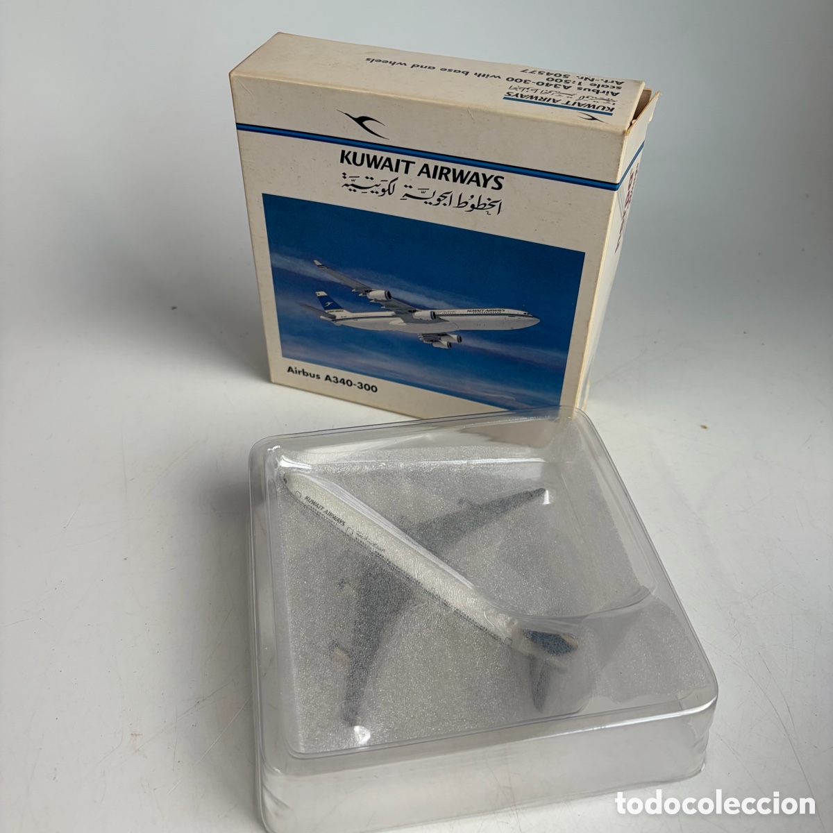Maquetas: Avion Kuwait airways Airbus A340-300 escala 1:500 ref. 504577 Herpa Wings