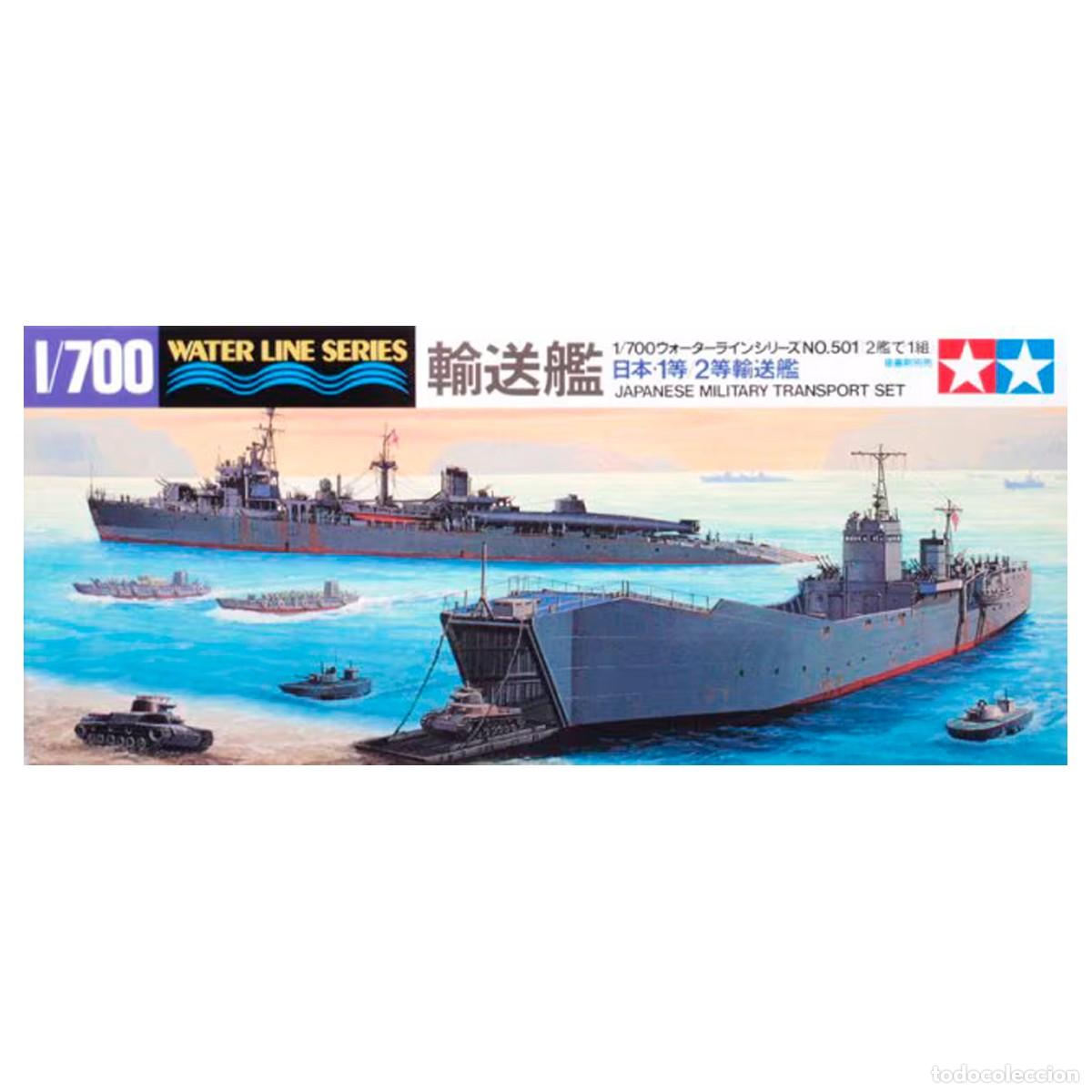 Maquetas: Maqueta TAMIYA Escala 1/700 Japanese Transport Ship 2 barcos Transporte Cargueros
