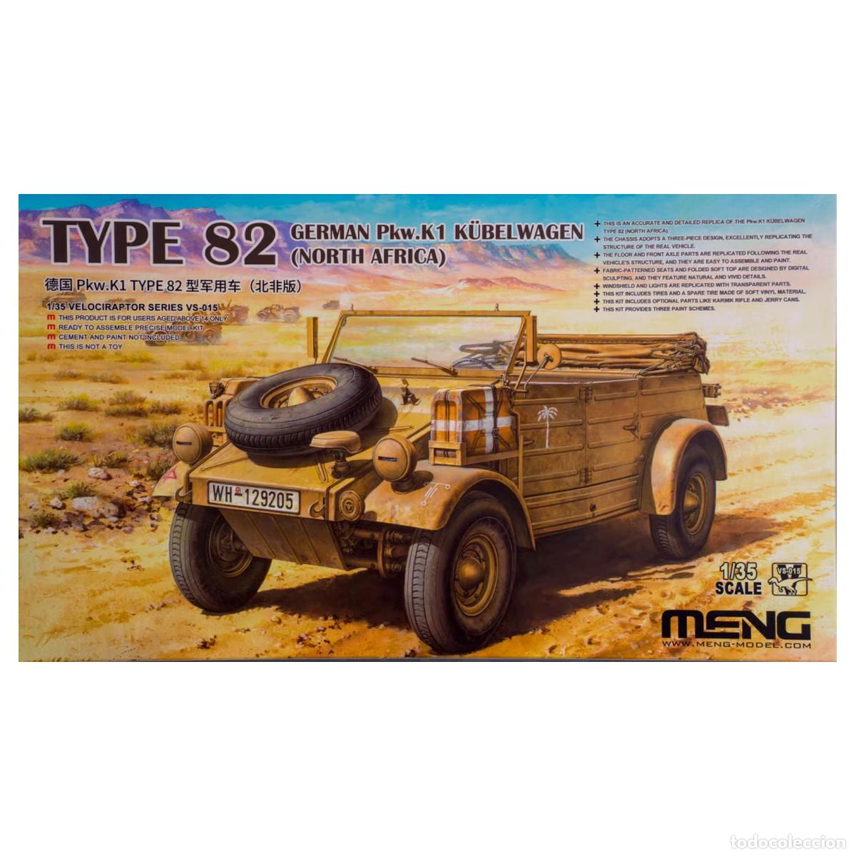 Maquetas: Maqueta Marca Meng 1/35 German Pkw.K1 K&uuml;belwagen Type 82 (North Africa)