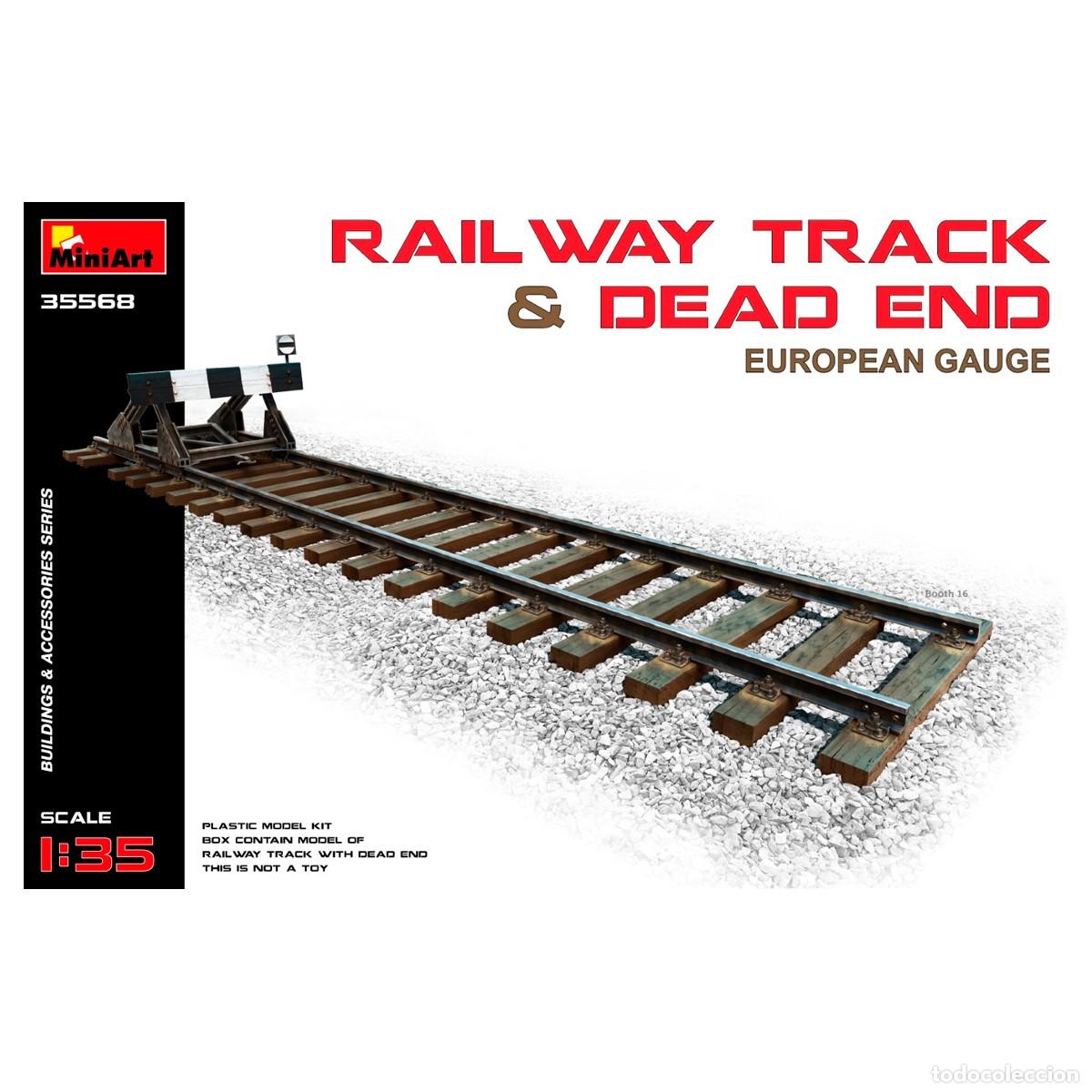 Maquetas: Maqueta MINIART Escala 1/35 Railway Track & Dead End (European Gauge)