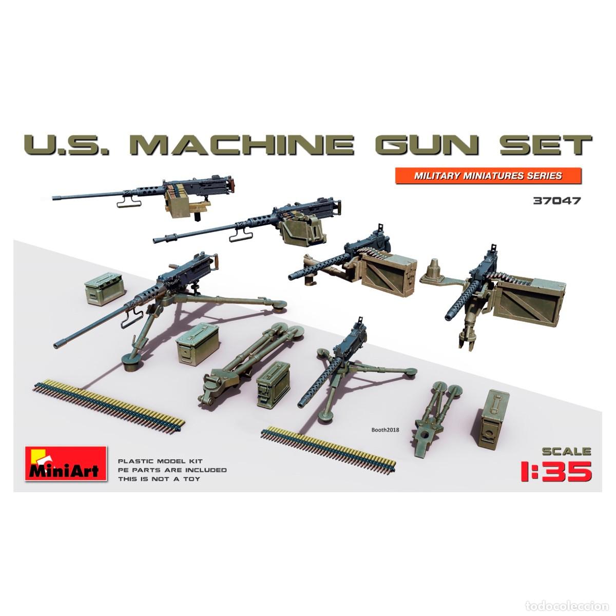 Maquetas: Maqueta Miniart Escala 1/35 U.S. Machine Gun Set