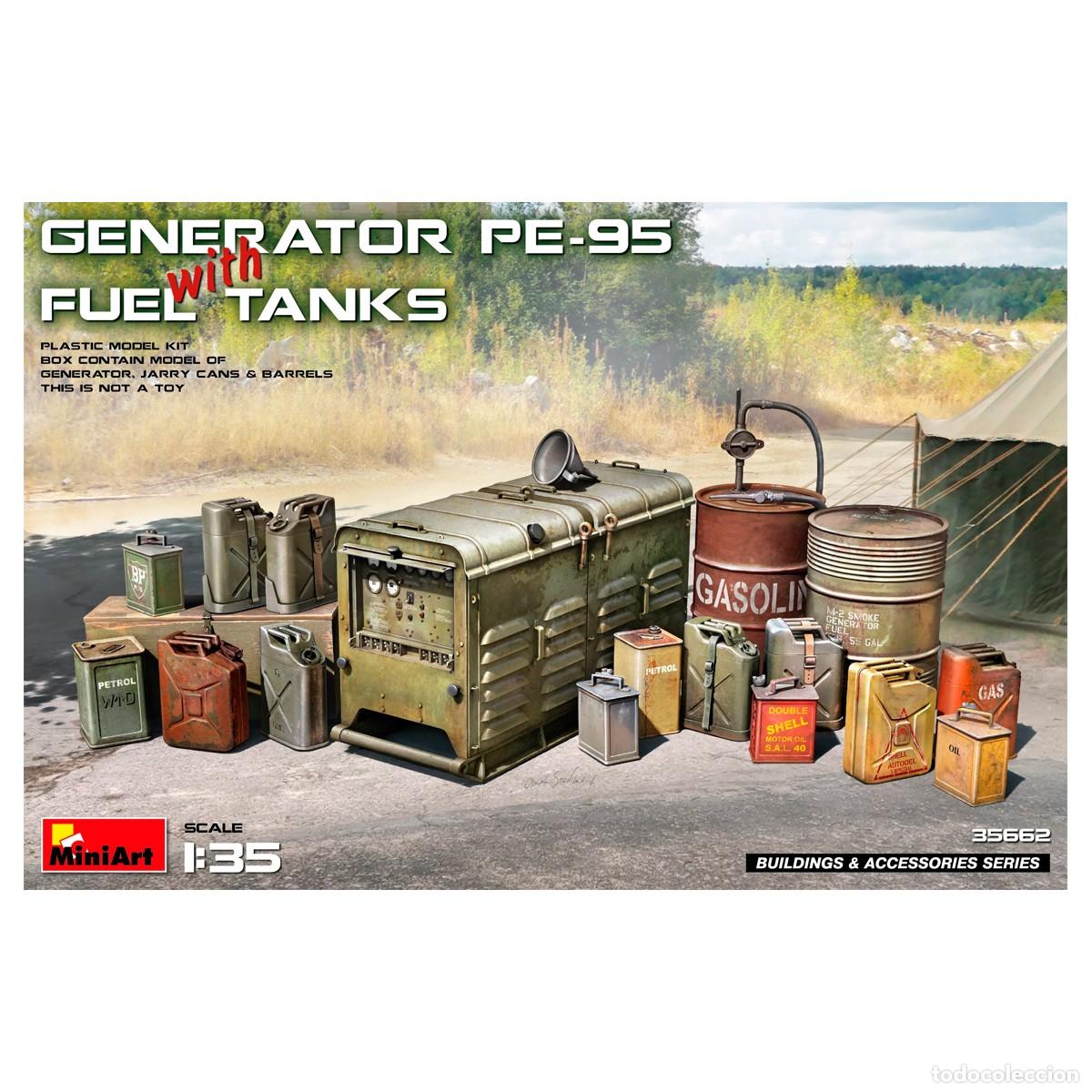 Maquetas: Maqueta MINIART Escala 1/35 Generator PE-95 with Fuel Tanks