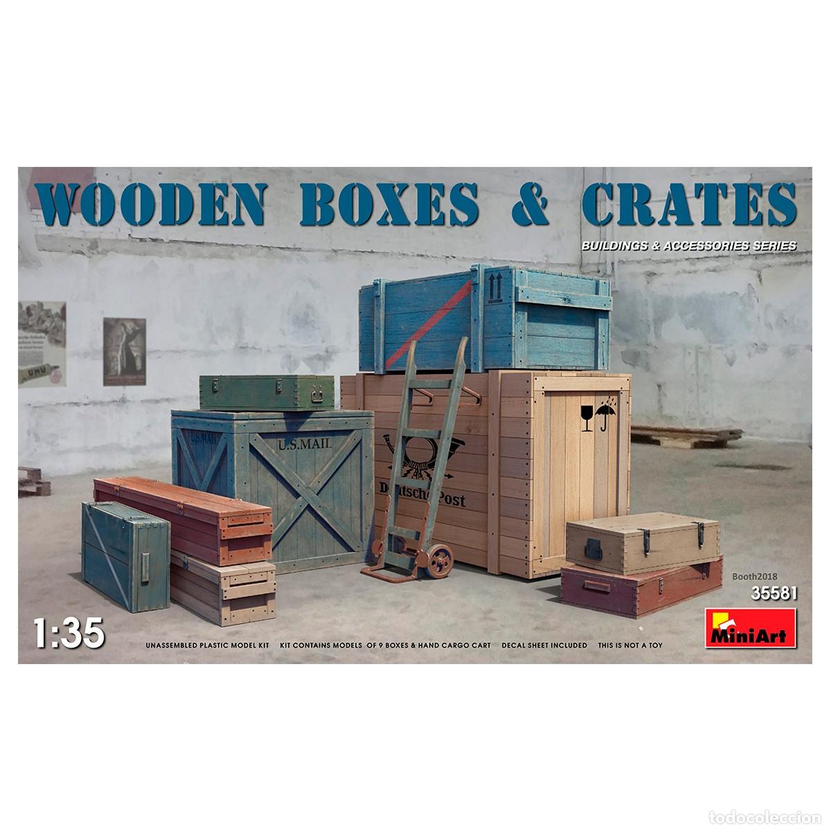 Maquetas: Maqueta MINIART Escala 1/35 Wooden Boxes & Crates