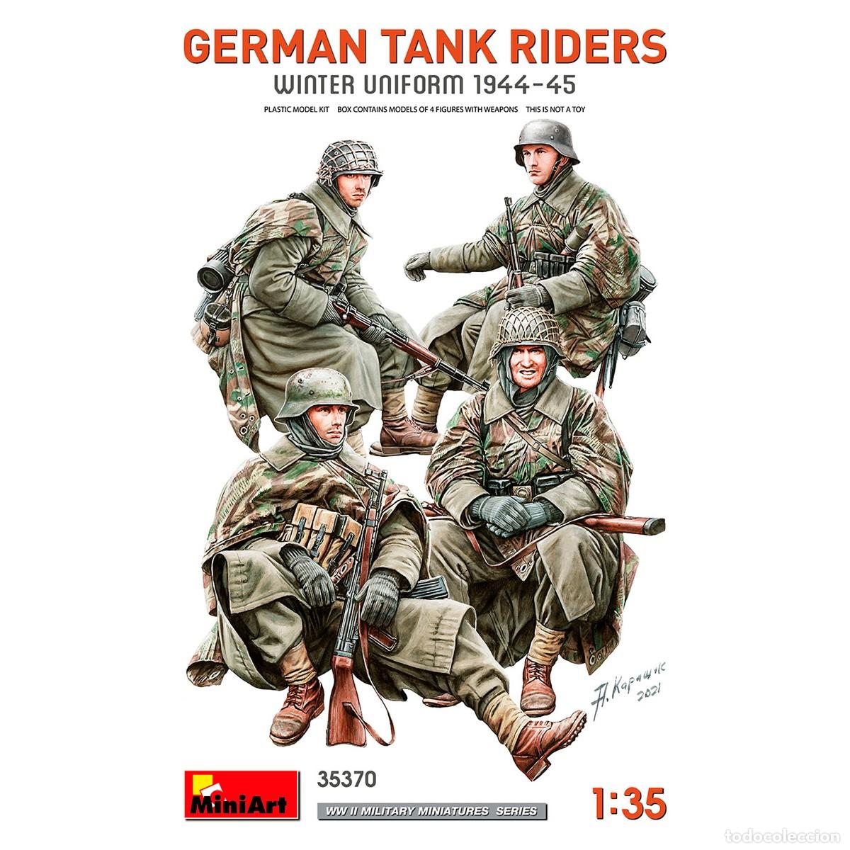 Maquetas: Maqueta MINIART Escala 1/35 German Tank Riders (Winter Uniform 1944-45)