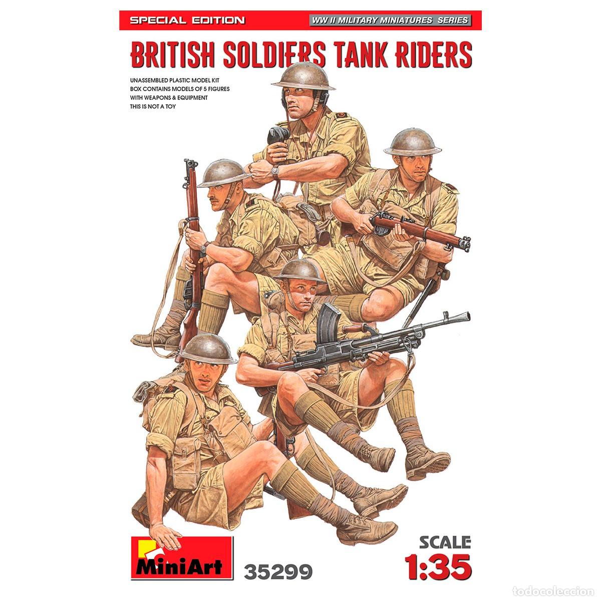 Maquetas: Maqueta Miniart Escala 1/35 British Soldiers Tank Riders. Special Edition