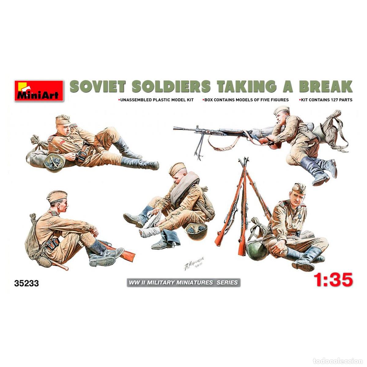 Maquetas: Maqueta Miniart Escala 1/35 Soviet Soldiers Taking a Break