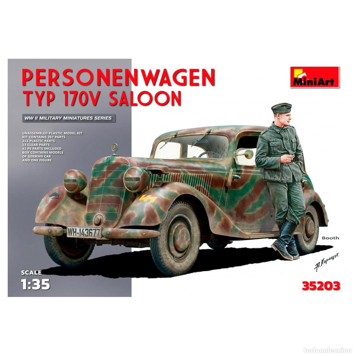 Maquetas: Maqueta Miniart Escala 1/35 Personenwagen Typ 170V Saloon.Special Edition
