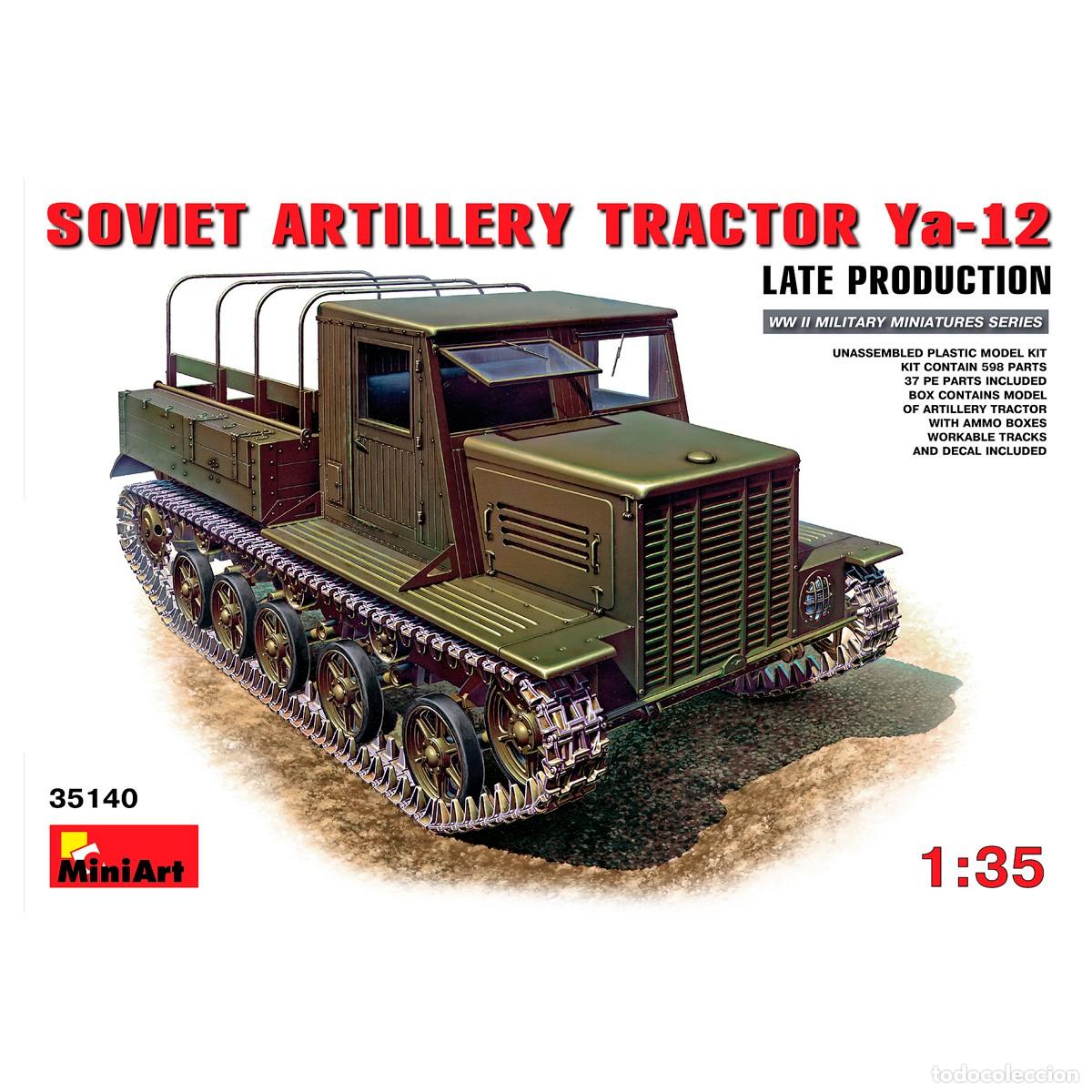 Maquetas: Maqueta Miniart Escala 1/35 Ya-12 Late Prod. Soviet Artillery Tractor