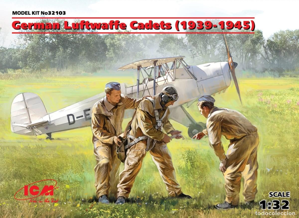 Maquetas: Maqueta ICM German Luftwaffe Cadets (1939-1945) (3 figures) (100% new molds) Escala 1/32