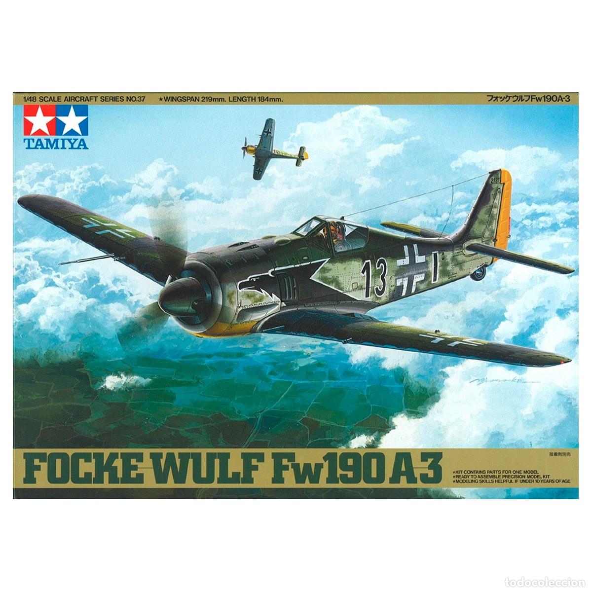 Maquetas: Maqueta Tamiya Escala 1/48 Caza alem&aacute;n 2&ordf;GM. Focke-Wulf Fw190 A-3