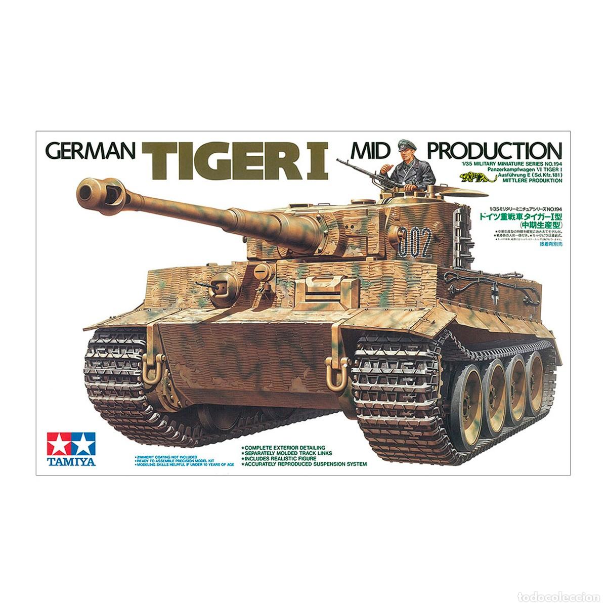 Maquetas: Maqueta Tamiya Escala 1/35 German Tiger I Mid. Production