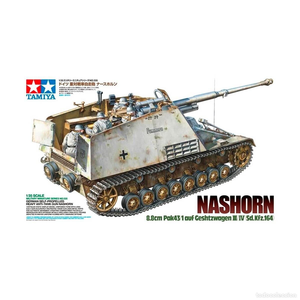 Models: Maqueta Tamiya Escala 1/35 Nashorn Ca&ntilde;&oacute;n sobre Chasis Panzer IV CON TRIPULACI&Oacute;N