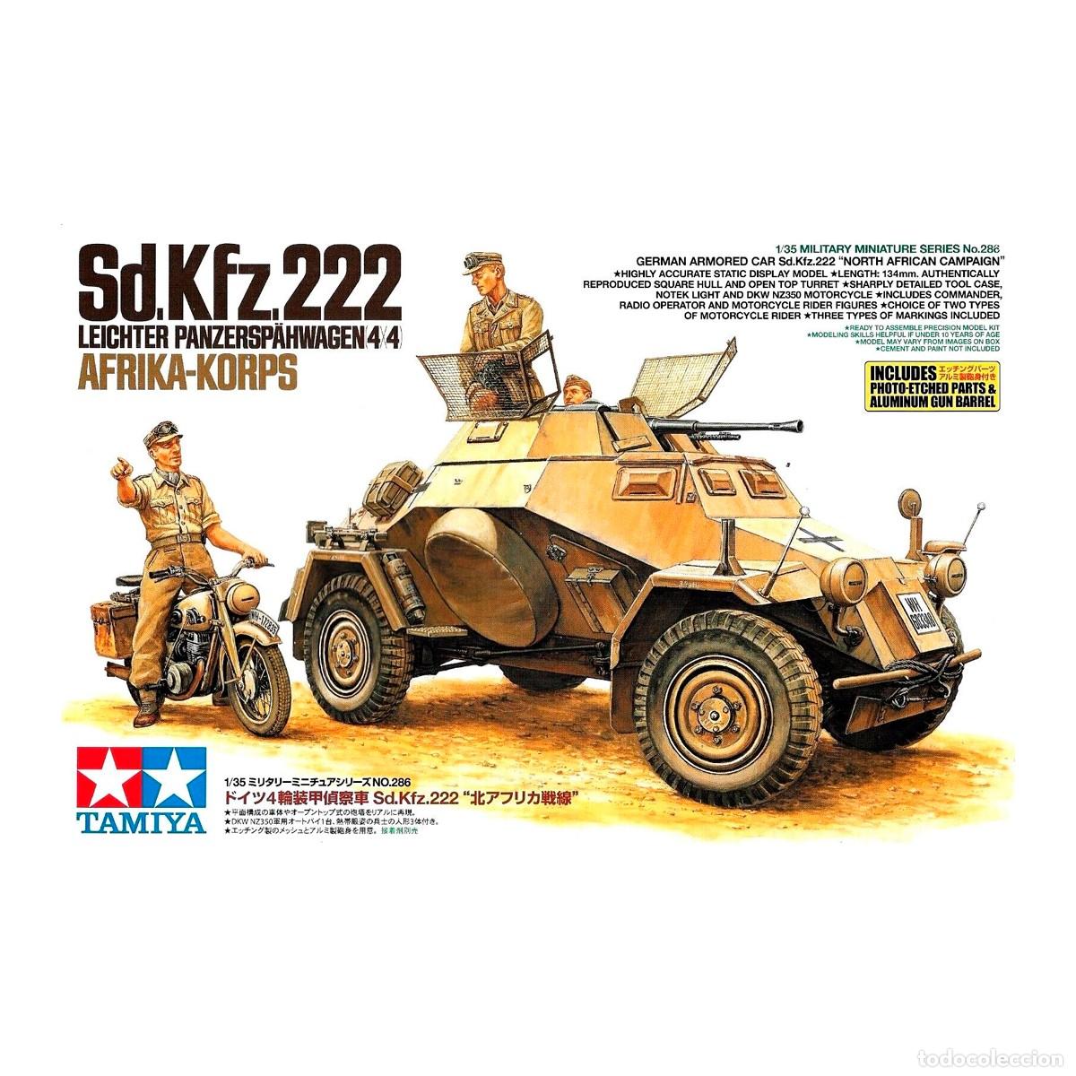 Maquetas: Maqueta Tamiya Escala 1/35 German Armored CAr Sd.Kfz.222 North African Campaign