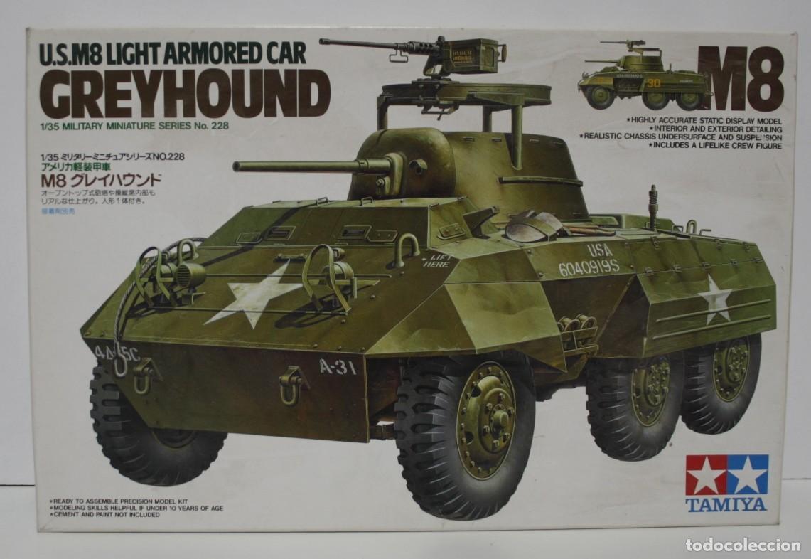 Maquetas: MAQUETA TAMIYA 35228 U.S. M8 LIGHT ARMORED CAR GREYHOUND ESCALA 1/35
