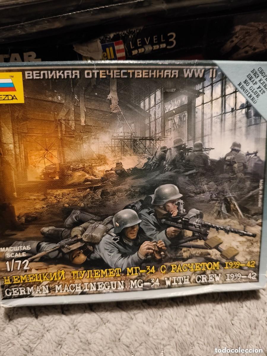 Macchiette: Maqueta ZVEZDA Zvezda 1/72 German Machine Gun Mg-34 With Crew