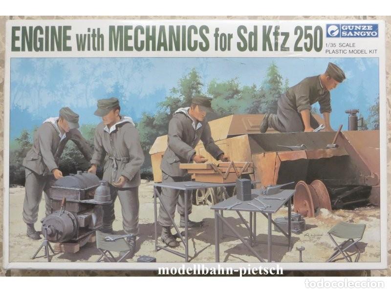 Maquetas: GUNZE SANGYO - MOTOR con MEC&Aacute;NICA para Sd Kfz 250 WHITH MECHANICS 1/35 G 798