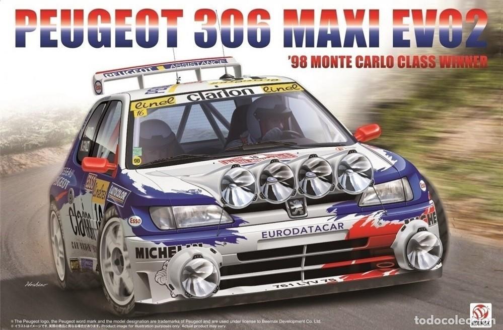 Maquetas: BEEMAX - Peugeot 306 Maxi EVO2 '98 Monte Carlo Rally Class Winner 1/24 31 24026