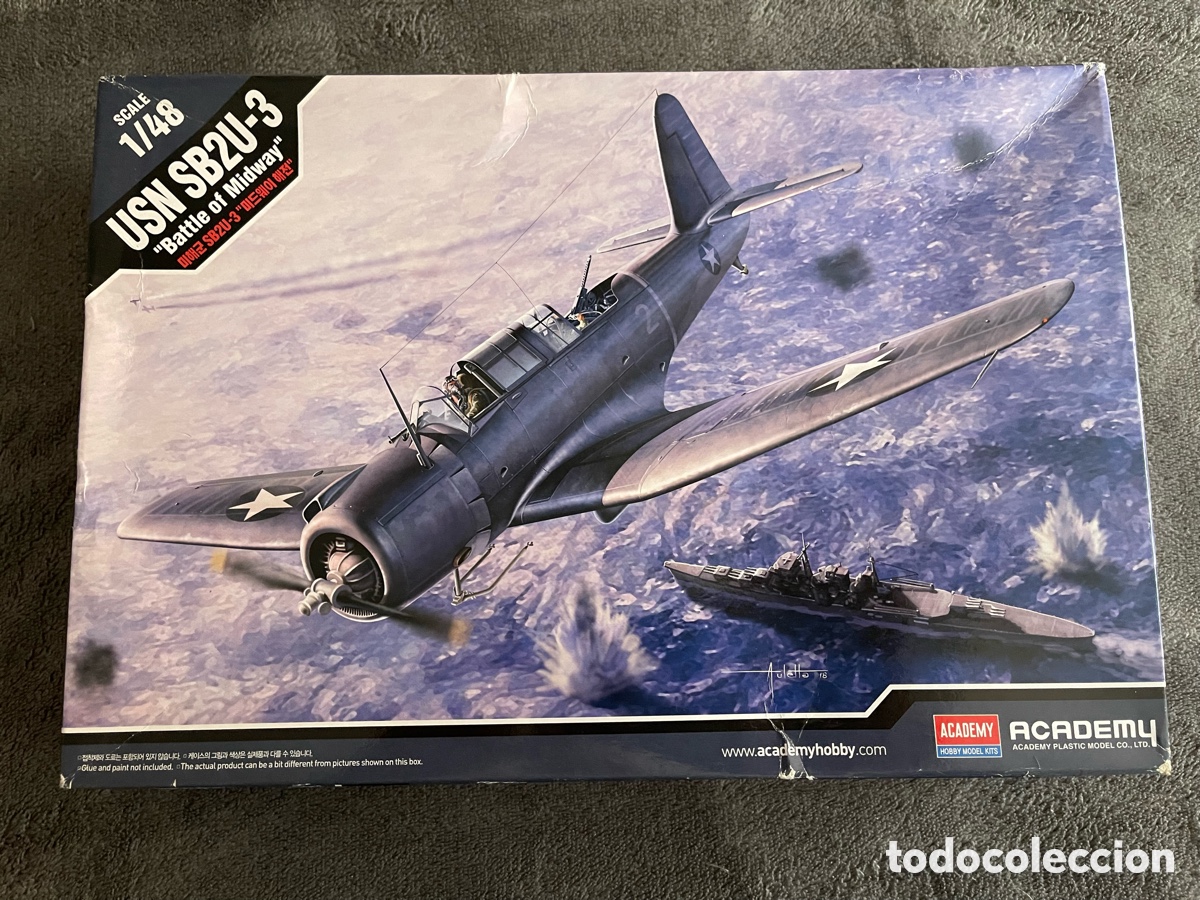 Maquetas: USN SBD-2 DAUNTLESS &ldquo;Battle of Midway&rdquo; 1:48 ACADEMY 12394 maqueta avi&oacute;n
