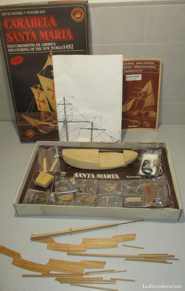 Maquetas: KIT DE MADERA CONSTRUCTO CARABELA SANTA MAR&Iacute;A, Descubrimiento 1492 BARCO MODELISMO NAVAL esc. 1:55