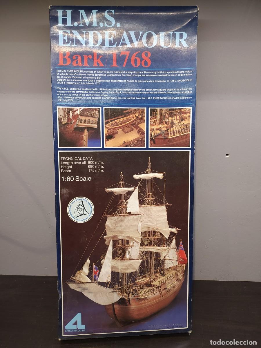 Maquetas: ARTESANIA LATINA H.M.S ENDEAVOUR 1768 CAJA VACIA-MODELISMO NAVAL BARCO-
