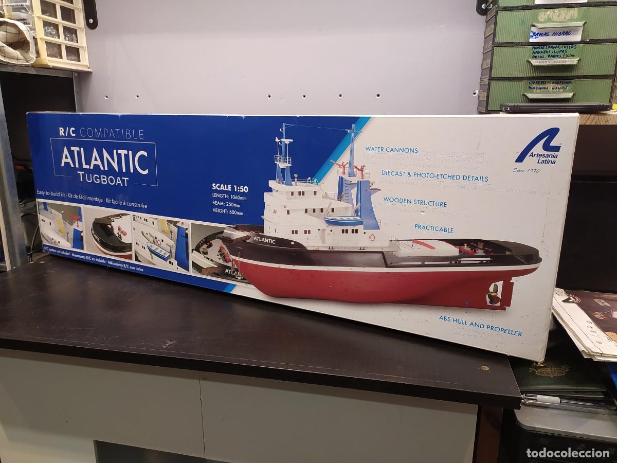Maquetas: ARTESANIA LATINA ATLANTIC TUGBOAT CAJA VACIA-MODELISMO NAVAL BARCO-