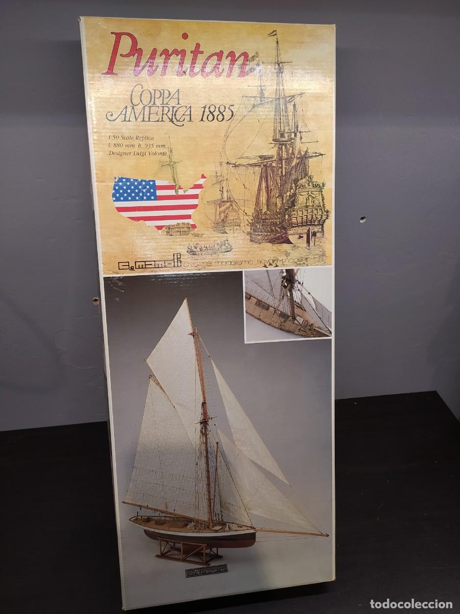 Maquetas: C.MAMOLI PURITAN PLANOS CAJA VACIA-MODELISMO NAVAL BARCO-
