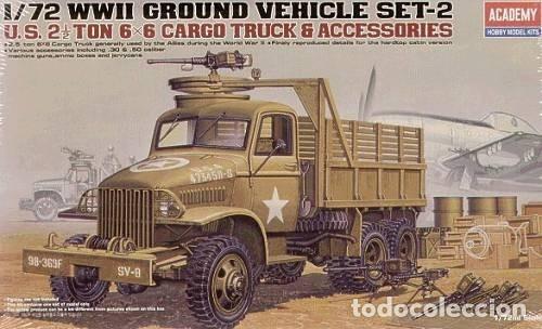 Maquetas: ACADEMY - U.S. 2.5ton Cargo Truck & Accessories 1/72 13402