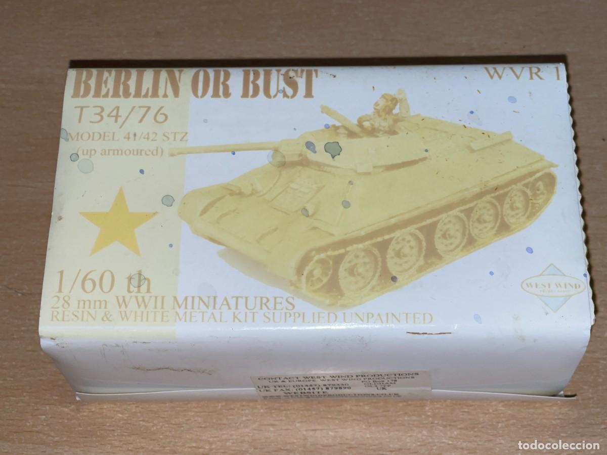 Maquetas: West Wind Berlin or Bust Tanque Ruso T34/76 Model 41/42 STZ armoured 1/60 28mm WWII Miniatures WVR 1