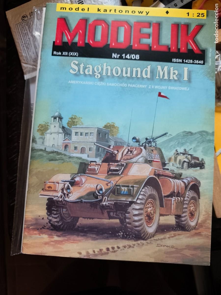 Maquetas: Staghound Mk I + laser frame. Recortable. Modelik