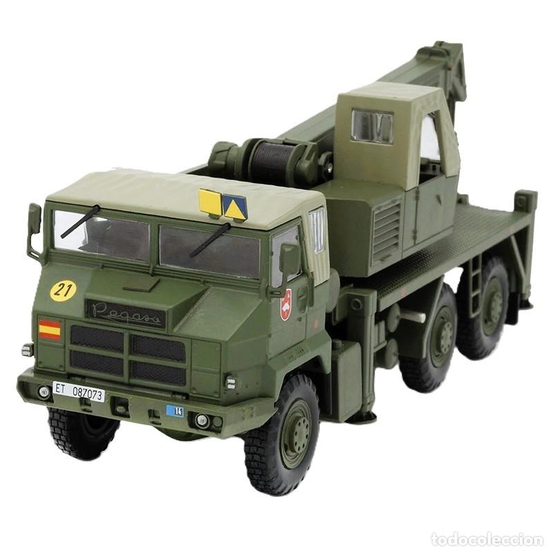 Maquetas: CAMIONES PEGASO 1/43 SALVAT (PEG 016) GR&Uacute;A 7323, ET-087073 EJ&Eacute;RCITO DE TIERRA, DAC N&ordm;1 BRUNETE, 1966