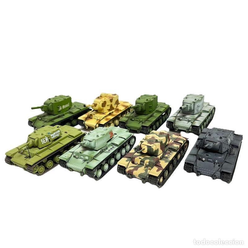 Maquetas: LOT T17 SET DE 8 TANQUES 2&ordf; GUERRA MUNDIAL ESCALA 1:72 GROUND POWER HOBBY MASTER KV-1 KV-2 URSS 1941