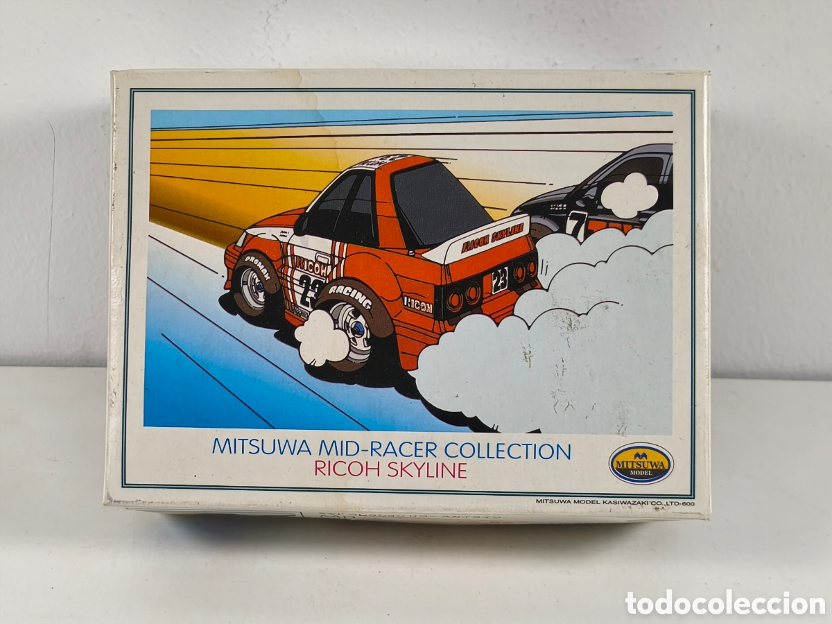 Maquetas: Mitsuwa mid-racer collection Ricoh Nissan Skyline Choro-Q a&ntilde;os 90