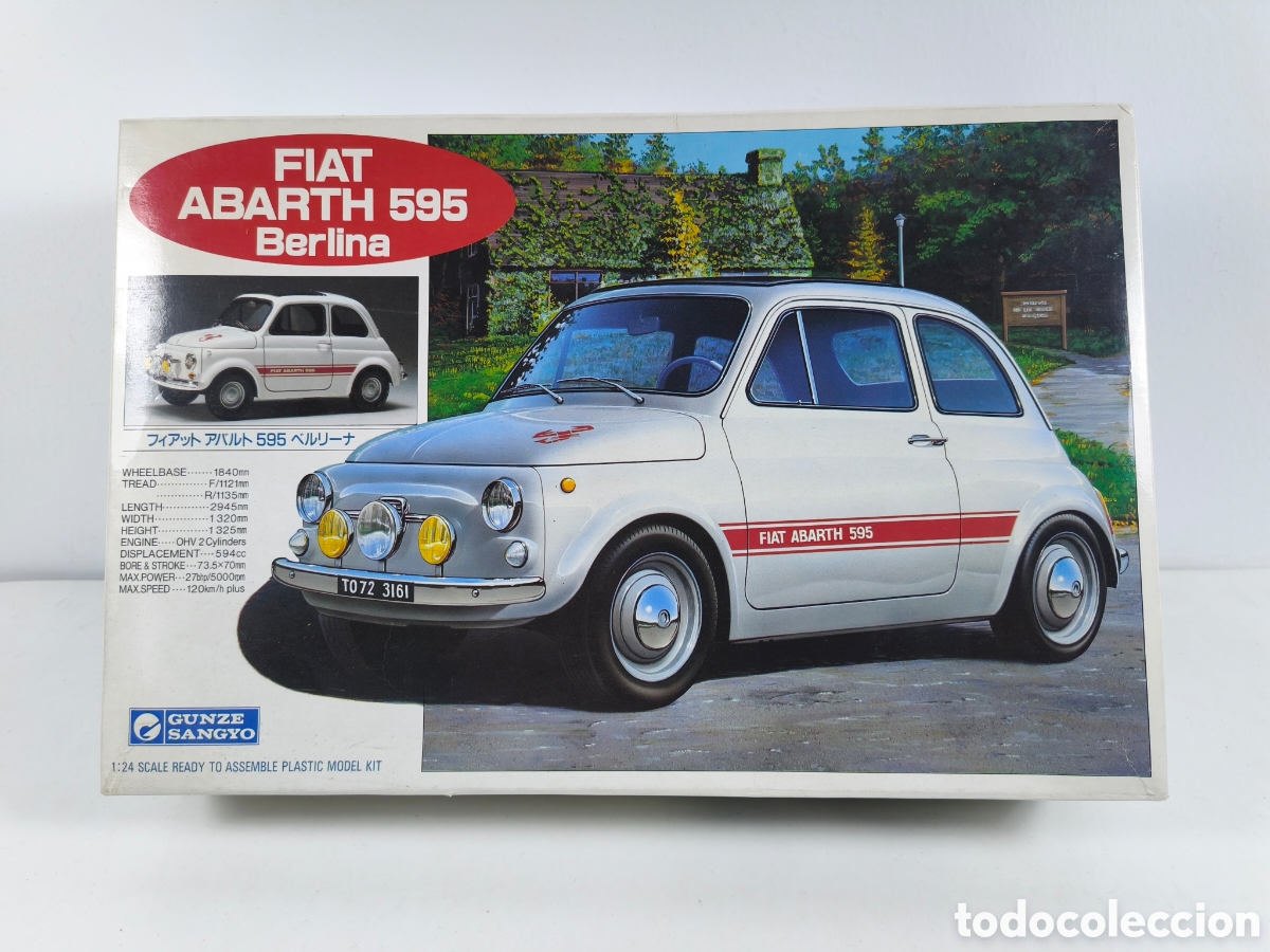 Maquetas: Fiat Abarth 595 berlina GUNZE SANGYO esc. 1/24 500 Abarthino