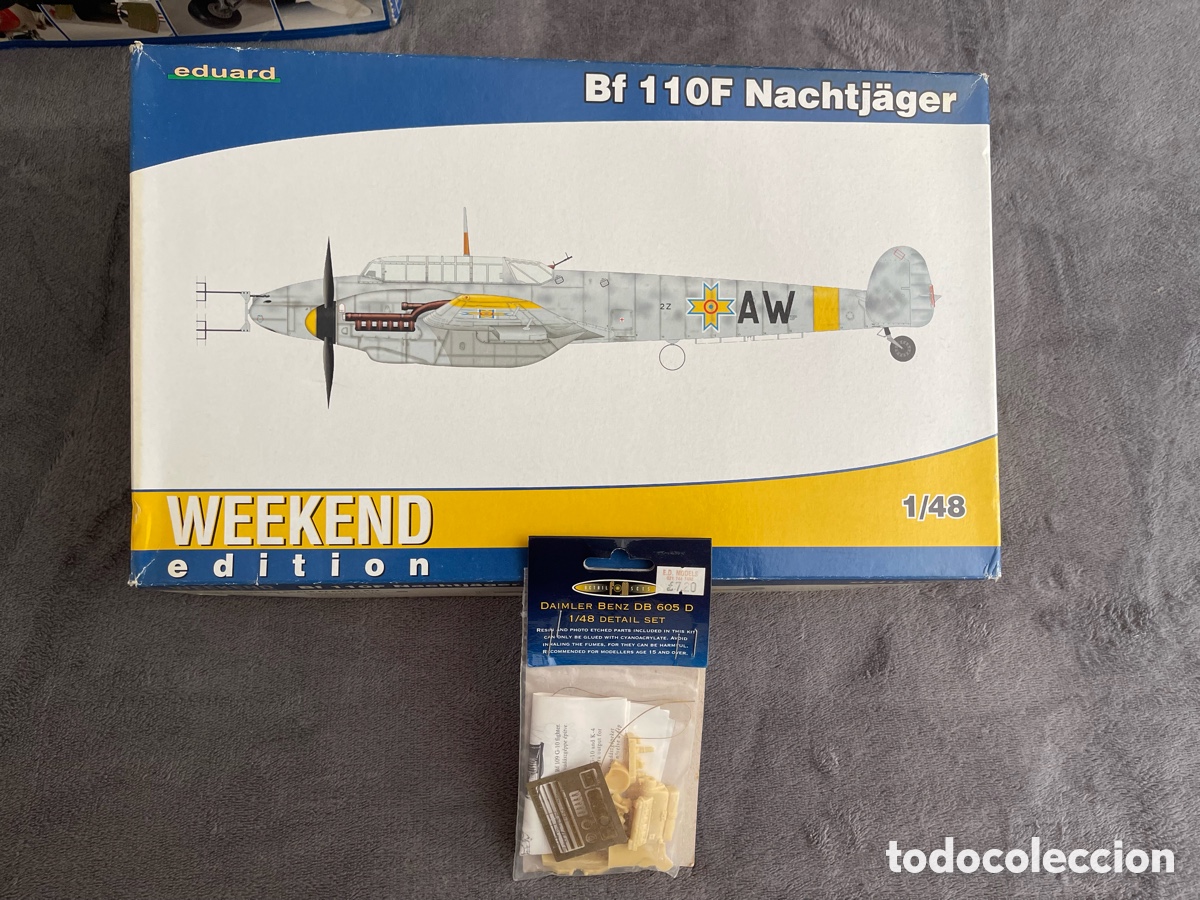 Maquetas: MESSERSCHMITT Bf 110 Nachtj&auml;ger con motor DAIMLER en resina 1:48 EDUARD 84145 maqueta avi&oacute;n caza noc