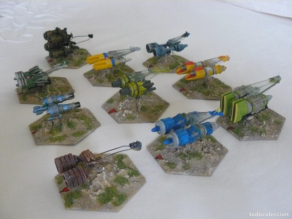 Maquetas: STAR WARS CARRERAS DE VAINAS LOTE DE 10 NAVES