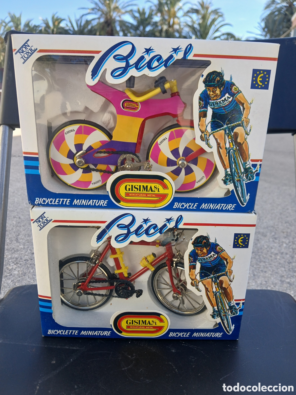 Maquetas: LOTE, GISIMA MINIATURAS METAL BICI, BICICLETA EN CAJA ORIGINAL.