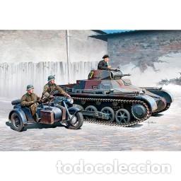 Maquetas: Maqueta Academy Tanque y Moto German Panzer I Ausf.B & Moto 1/35