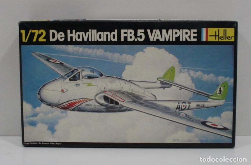 Maquetas: MAQUETA HELLER 285 DE HAVILLAND FB.5 VAMPIRE ESCALA 1/72